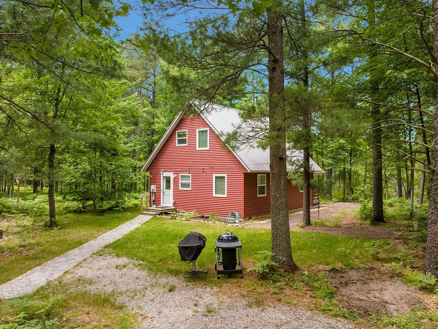 Cabin on 356 Feet of Blue Ribbon Trout Stream Frontage with Pole Barn on 10 Acres