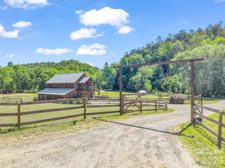 Authentic Barndominium on 35 Mountain Acres with Creek Frontage, Seven Pastures, and Long-Range Views Near Lake Lure