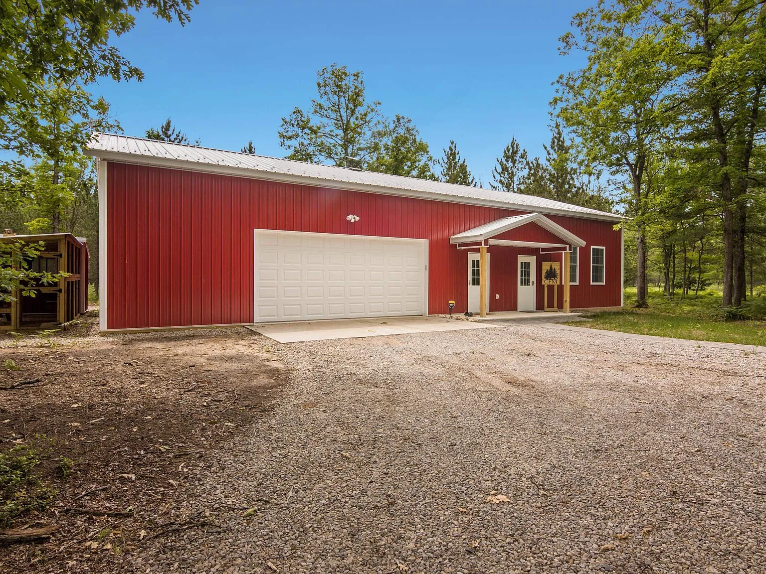 Cabin on 356 Feet of Blue Ribbon Trout Stream Frontage with Pole Barn on 10 Acres