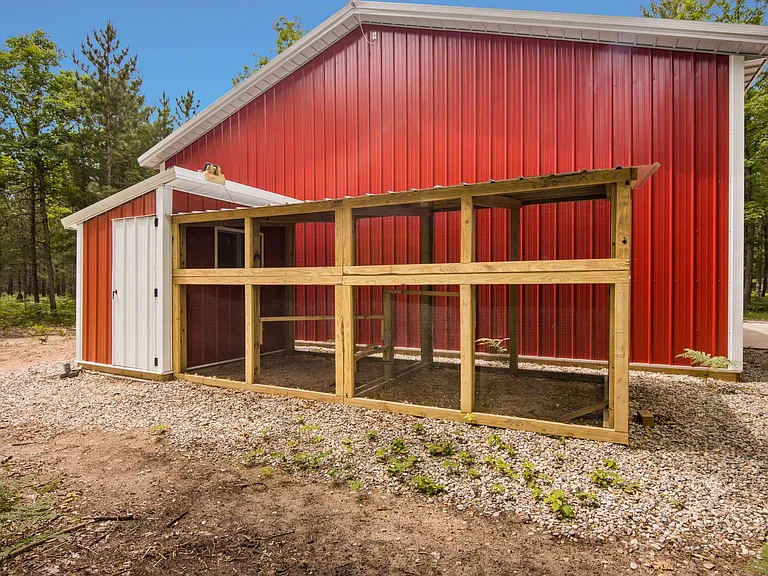 Cabin on 356 Feet of Blue Ribbon Trout Stream Frontage with Pole Barn on 10 Acres