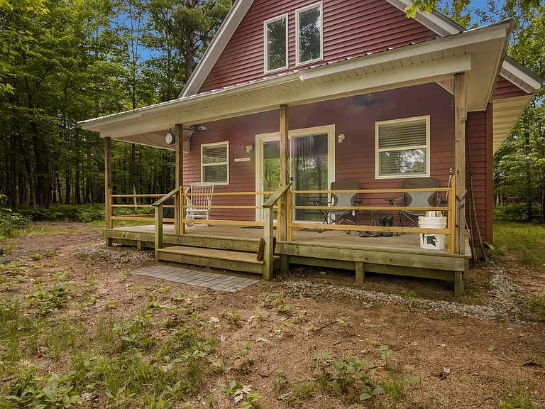 Cabin on 356 Feet of Blue Ribbon Trout Stream Frontage with Pole Barn on 10 Acres