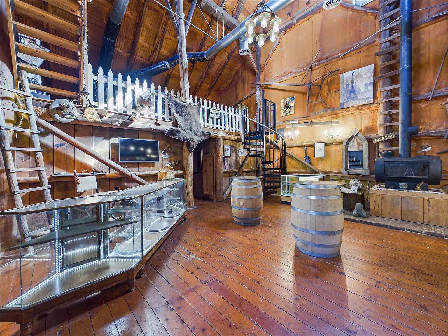 Historic Red Barn with Living Quarters on 6.39 Acres in Douglas City