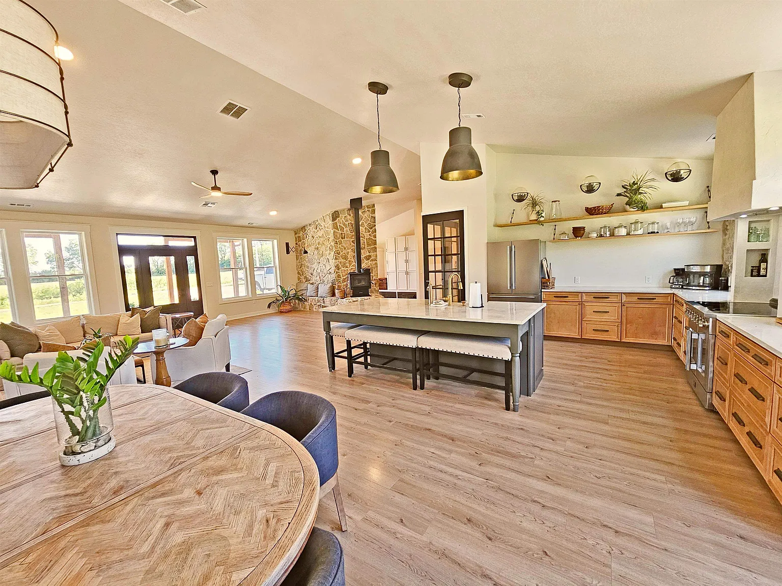 A New Custom Home on 20 Acres of Flint Hills Creek Bottom