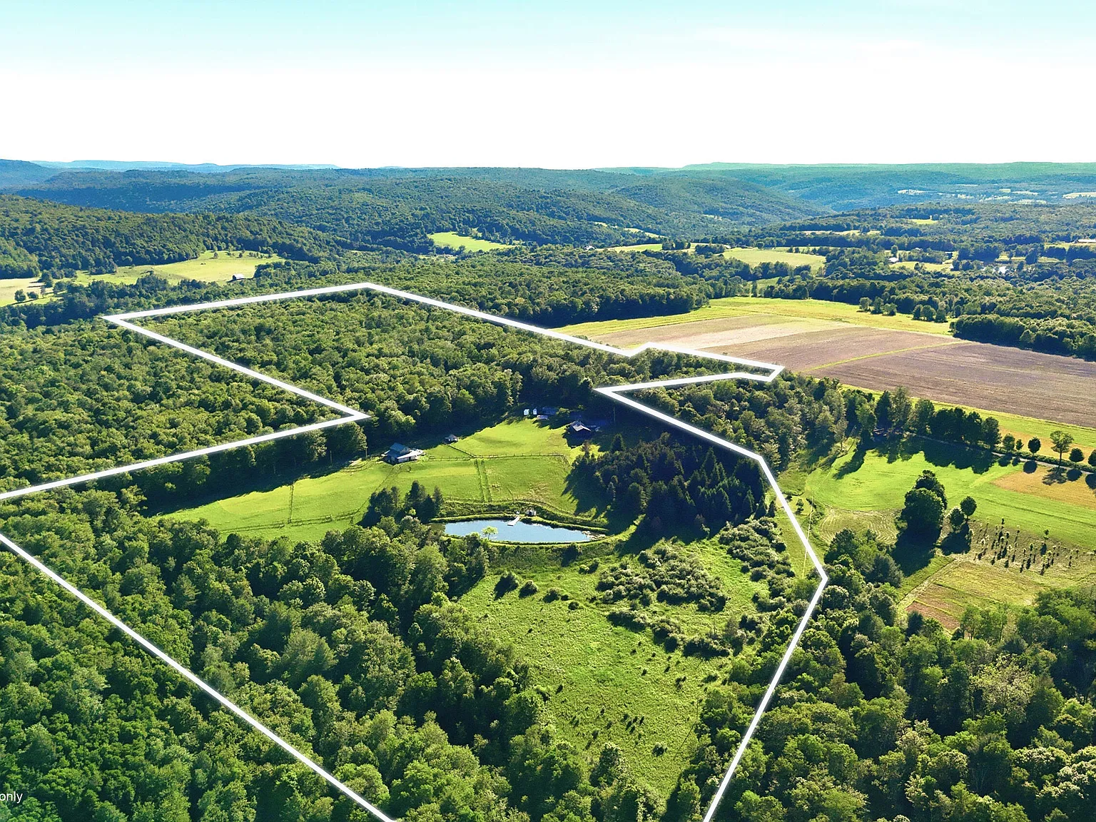 Gentlemen's Farm with Wine Cellar and Sweeping Mountain Views on 64 Acres in Sullivan County