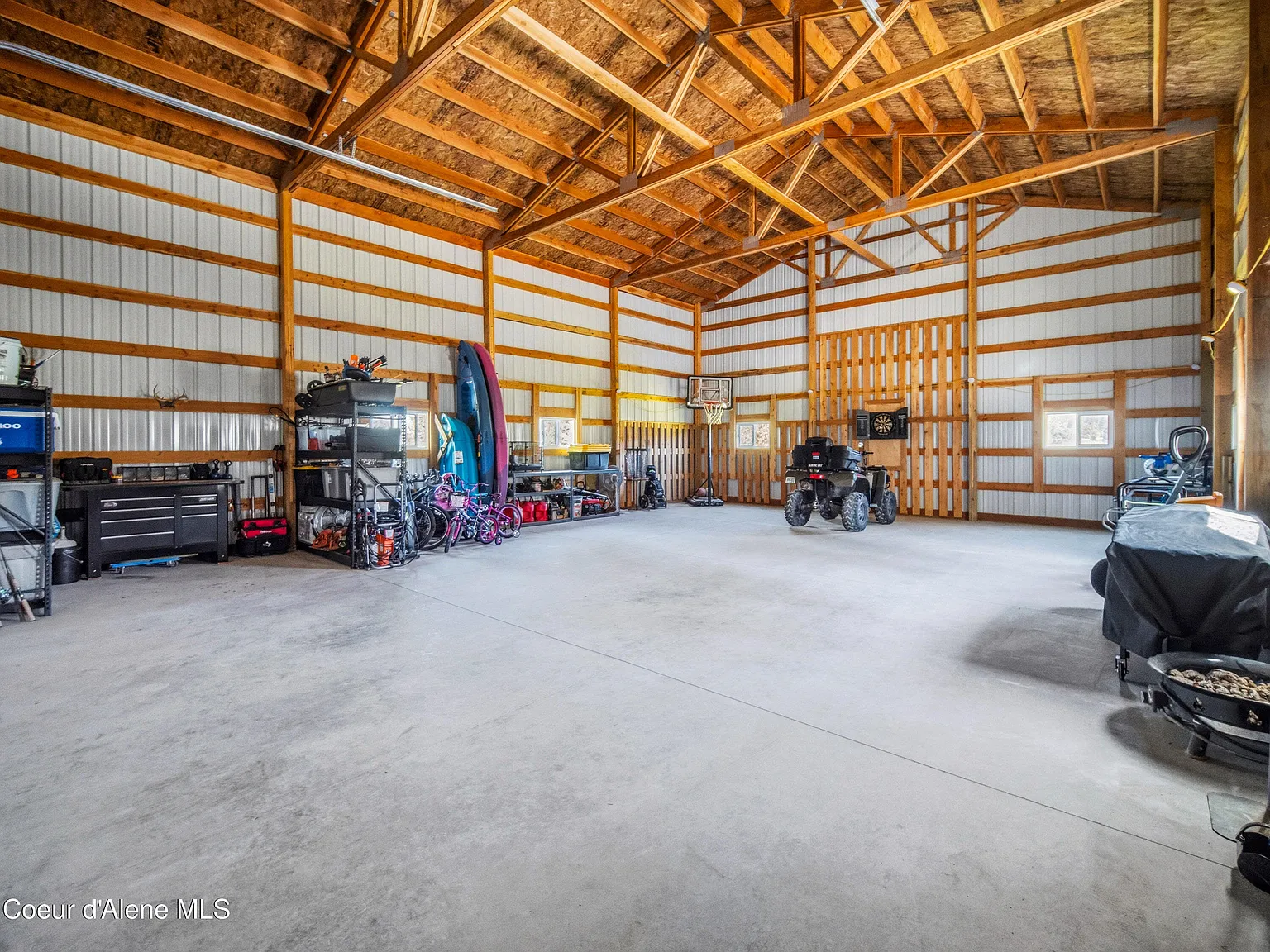 2020-Built Waterfront Retreat with 160 Feet of Private Kelso Lake Frontage, 5.5 Acres, and a 30x40 Shop Near Farragut State Park