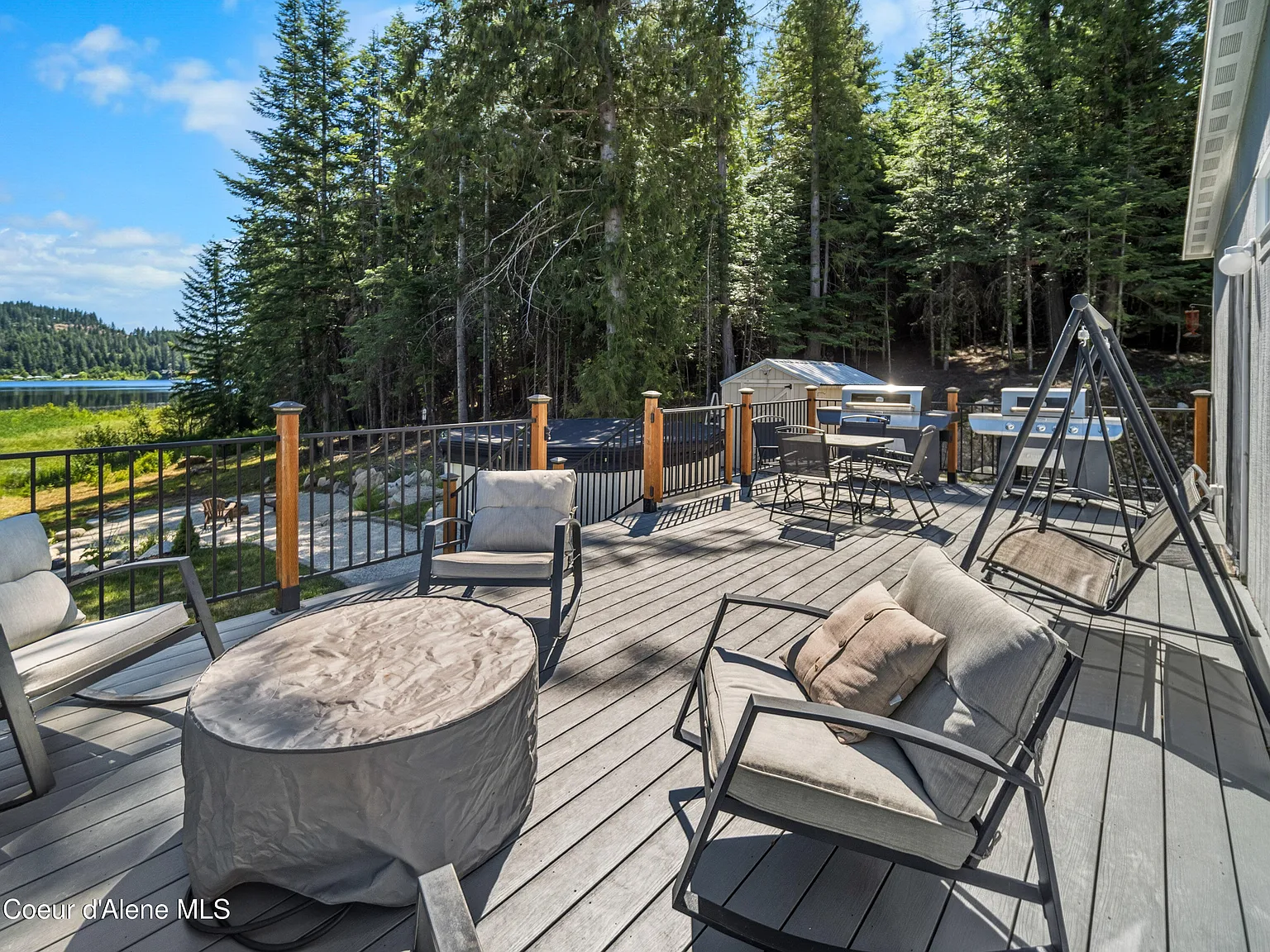 2020-Built Waterfront Retreat with 160 Feet of Private Kelso Lake Frontage, 5.5 Acres, and a 30x40 Shop Near Farragut State Park
