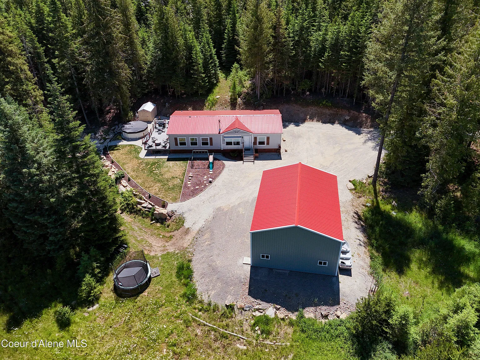 2020-Built Waterfront Retreat with 160 Feet of Private Kelso Lake Frontage, 5.5 Acres, and a 30x40 Shop Near Farragut State Park