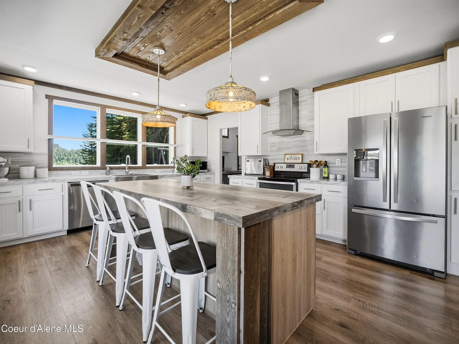2020-Built Waterfront Retreat with 160 Feet of Private Kelso Lake Frontage, 5.5 Acres, and a 30x40 Shop Near Farragut State Park