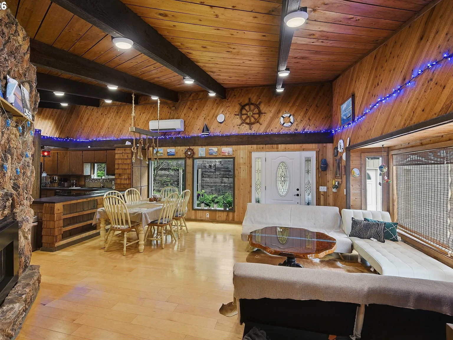 Lodge-Style Home with Salmon Stream on 22 Acres Bordering BLM and Elliott State Forest