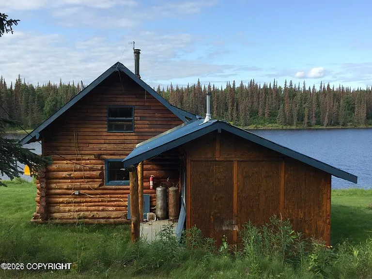 Off-Grid Lake Cabin on 33 Backcountry Acres Accessible Only by Float Plane or Snow Machine