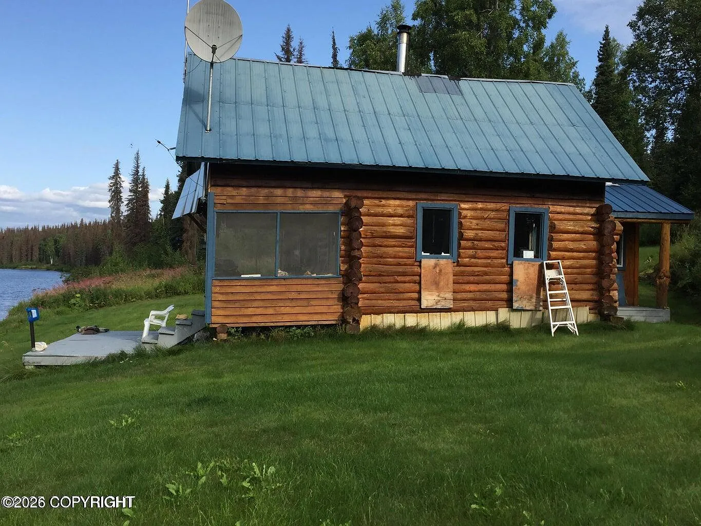 Off-Grid Lake Cabin on 33 Backcountry Acres Accessible Only by Float Plane or Snow Machine