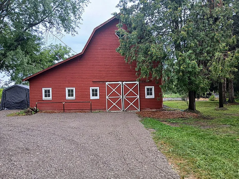 A Horse-Ready Barn on Nearly 5 Wooded Acres