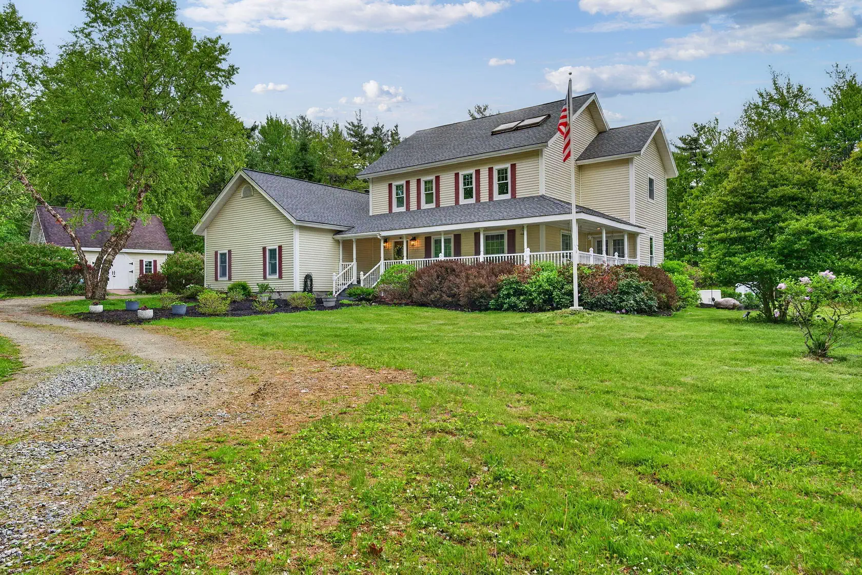 Working Compound with Colonial, Barn, and Workshop on 10 Acres in Oxford County