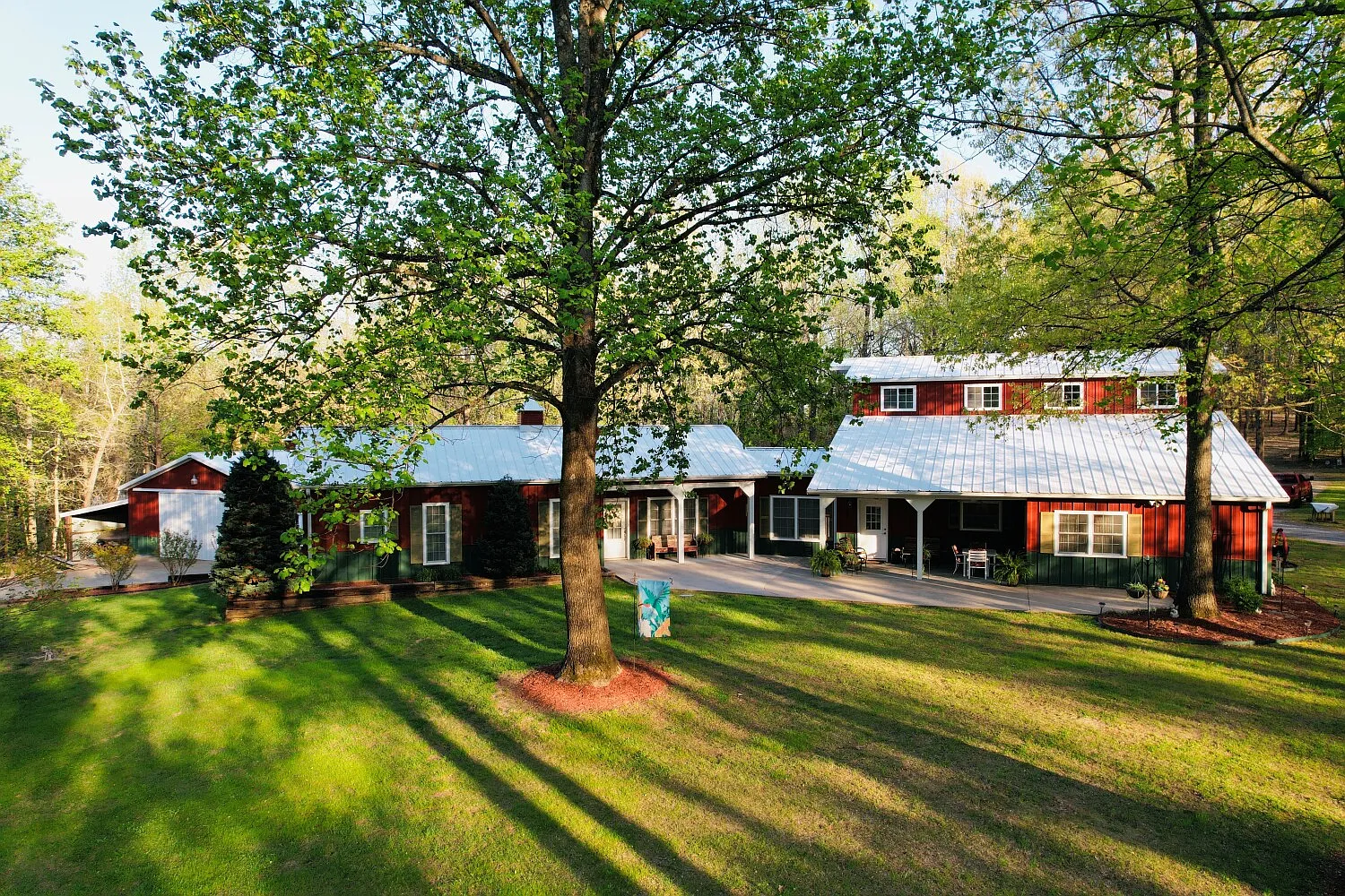 Morton Barndominium with 56 Wooded Acres, Stocked Pond, and Tractor Package Near Cape Girardeau