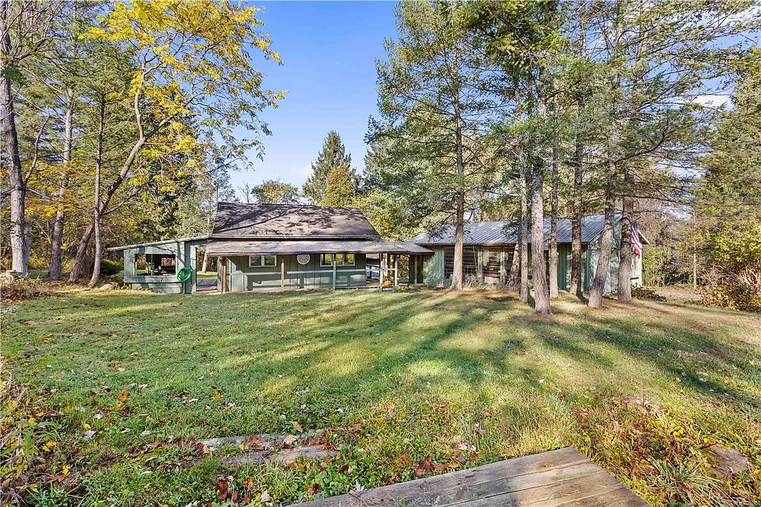 Log Cabin with Pond on 4.24 Private Acres in the Finger Lakes