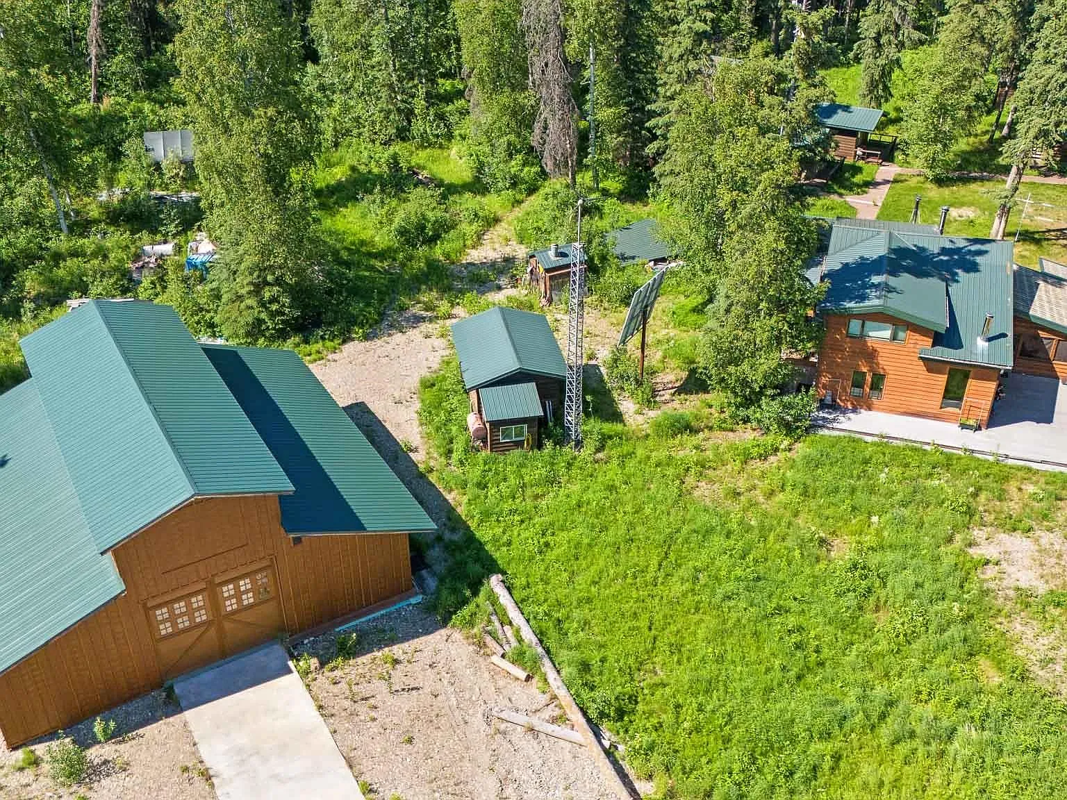A Private River Oasis with Four Guest Cabins in Salcha